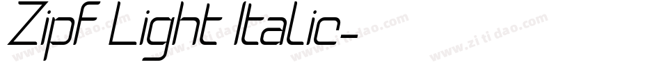 Zipf Light Italic字体转换